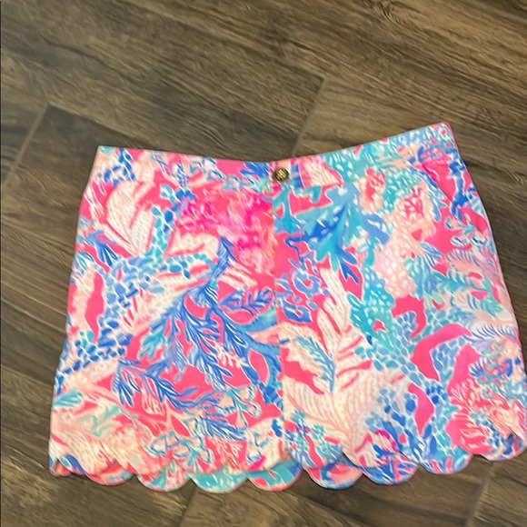 Colorful Scalloped Hem Skort - Picture 1 of 2